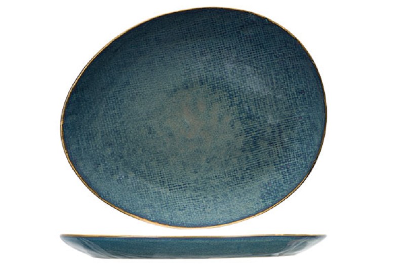 Aicha Blue Plat Bord 27x23cm