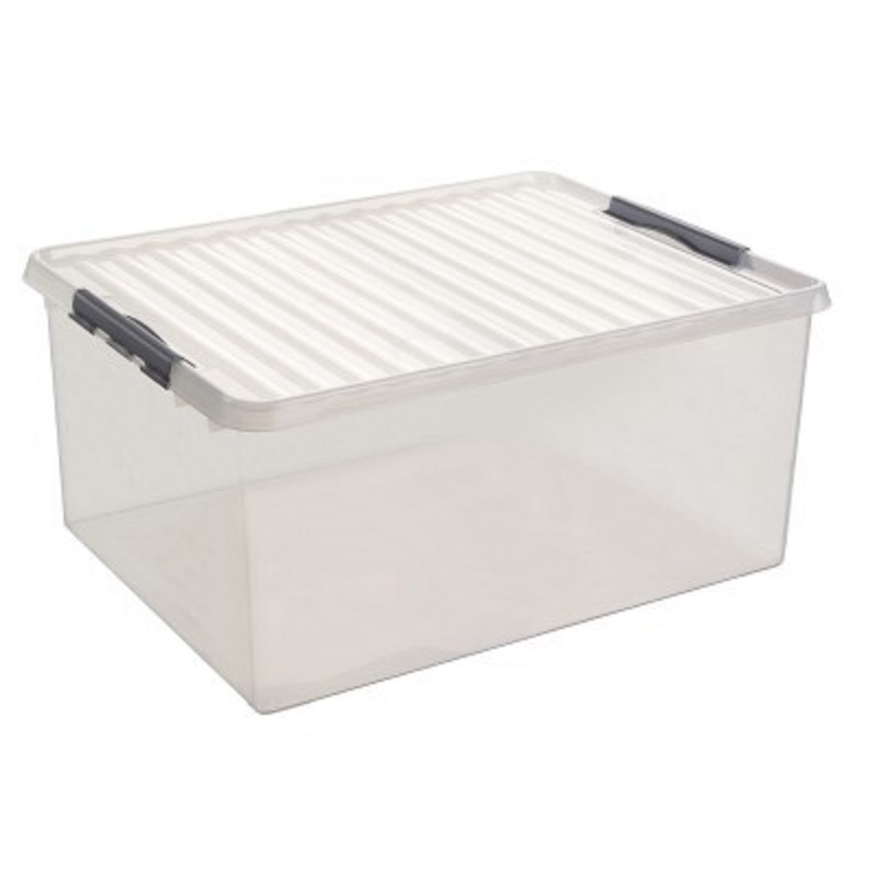 Opbergbox 120ltr Sunware Transp/metallic