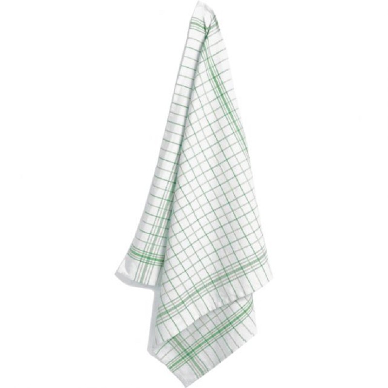 Theedoek 70x70 Groen/Wit